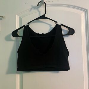 Black Cropped Tank Top